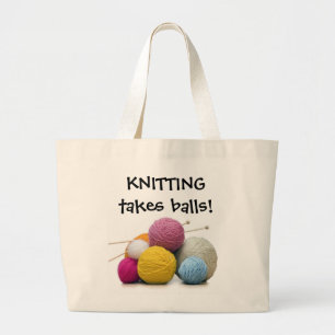 Bolso De Tela Gigante ¡El hacer punto toma bolas! Tote