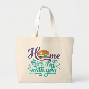 Bolso De Tela Gigante El hogar es donde quiera que esté contigo - Cute C