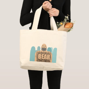 Bolso De Tela Gigante El hombre del cuerpo del oso peludo de SlipperyJoe