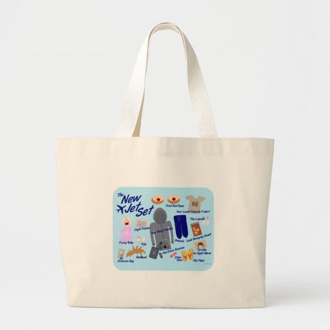 Bolso De Tela Gigante El humor del New Jet Set Fun Travel Times (Frente)