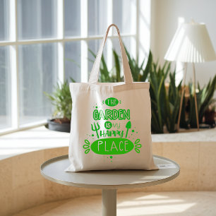 Bolso De Tela Gigante El jardín es mi lugar feliz - jardín