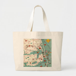 Bolso De Tela Gigante El mapa de Outer Banks