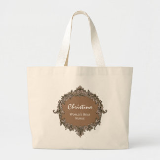 Bolso De Tela Gigante El mejor café del marco del vintage de la