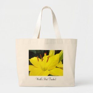 Bolso De Tela Gigante ¡El mejor profesor del mundo! Tote Bags Lilies Ama