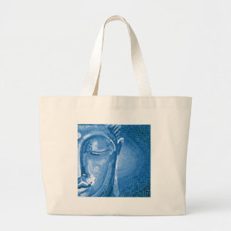 Bolso De Tela Gigante El mosaico azul Buda hace frente