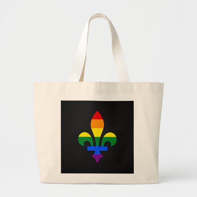 Bolso De Tela Gigante El orgullo LGBT fleur-de-lis (Frente)