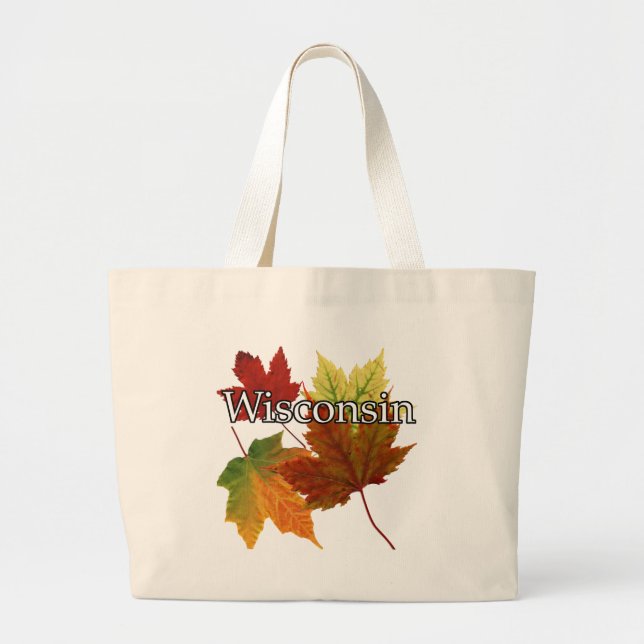 BOLSO DE TELA GIGANTE EL OTOÑO SALE DE WISCONSIN (Frente)