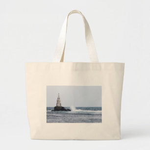 Bolso De Tela Gigante El paisaje marino con faro