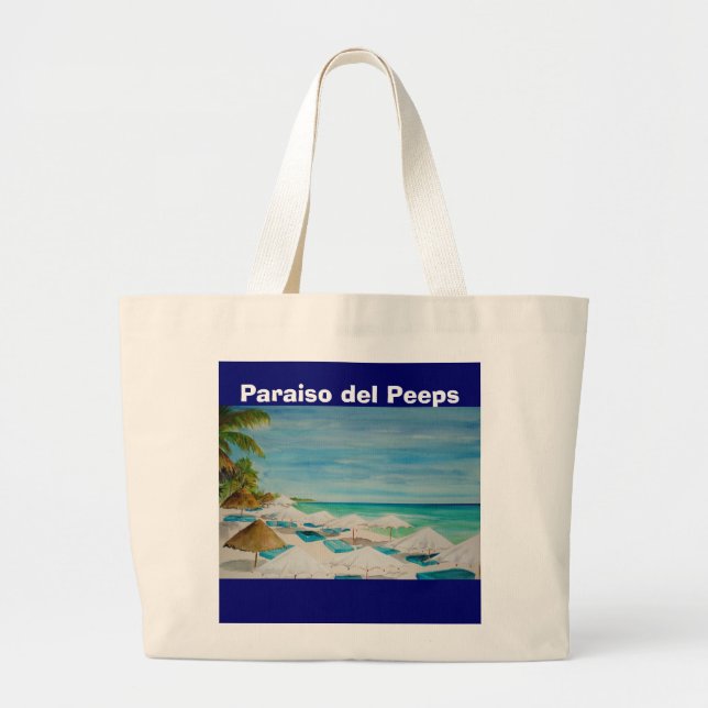 Bolso De Tela Gigante EL Parisio, Paraiso del Peeps (Frente)