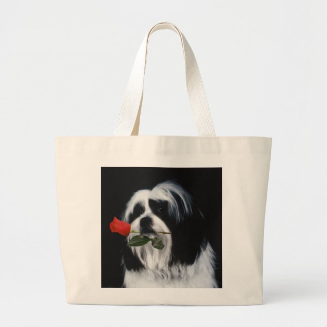 Bolso De Tela Gigante El perro de Shih Tzu (Frente)