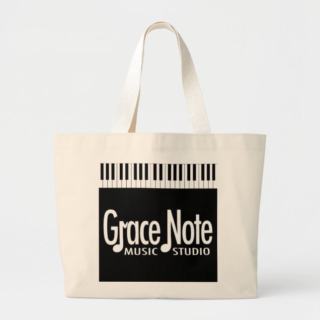 Bolso De Tela Gigante El piano de la nota de tolerancia cierra el tote (Frente)