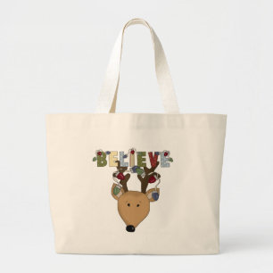 Bolso De Tela Gigante El reno cree las camisetas y los regalos del día