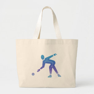 Bolso De Tela Gigante El rodar en azul