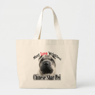 Bolso De Tela Gigante El Shar-Pei Chino Debe Amar Las Arrugas