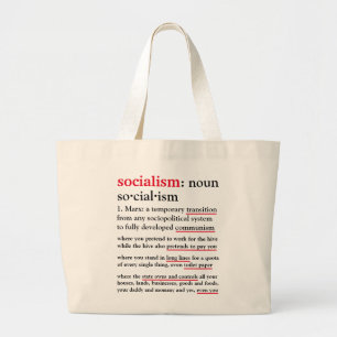 Bolso De Tela Gigante El socialismo definió el tote Jumbo