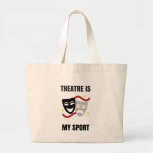 Bolso De Tela Gigante El teatro es mi tote del deporte