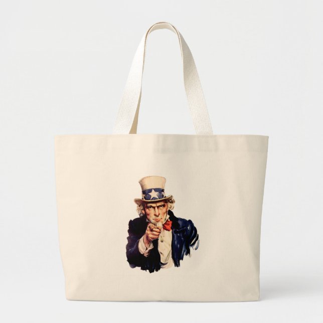 Bolso De Tela Gigante ¡El tío Sam le quiere! (Frente)