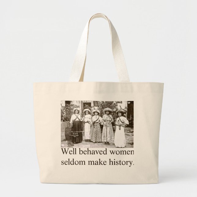 Bolso De Tela Gigante El tote bien comportado de las mujeres ofrece Las (Frente)