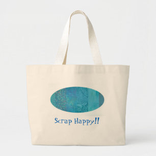 Bolso De Tela Gigante El tote de Quilter feliz del pedazo