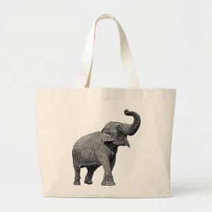 BOLSO DE TELA GIGANTE ELEFANTE ASIÁTICO GRANDE - ELEFANTE INDIO
