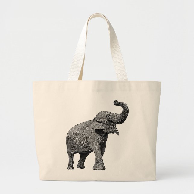 BOLSO DE TELA GIGANTE ELEFANTE ASIÁTICO GRANDE - ELEFANTE INDIO (Frente)