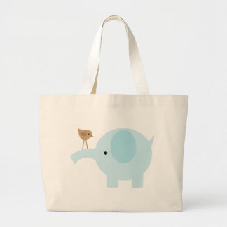 Bolso De Tela Gigante Elefante azul
