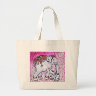 BOLSO DE TELA GIGANTE ELEFANTES TAILANDESES