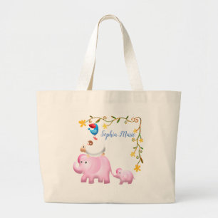 Bolso De Tela Gigante Elefantes, torre animal de ovejas y aves