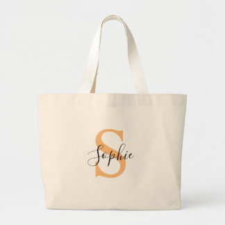 Bolso De Tela Gigante Elegant Script Custom Name Personalized Gift
