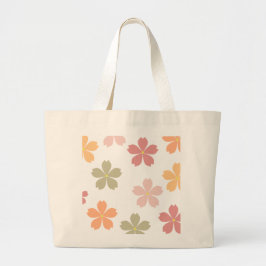 Bolso De Tela Gigante Elegante estética floral jumbo tote