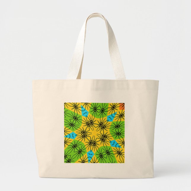 Bolso De Tela Gigante Elegante estilo araña de inspiración africana (Frente)