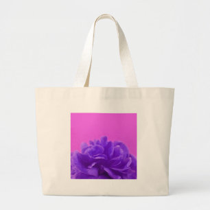 Bolso De Tela Gigante Elegante morado frambuesa floral