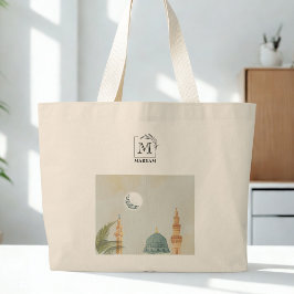 Bolso De Tela Gigante Elegante Personalizada Mezquita de Al-Nabawi Hajj 