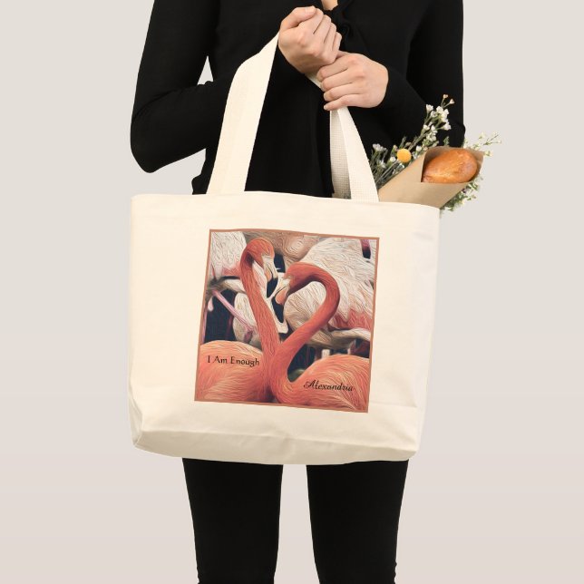 Bolso De Tela Gigante Elegante Rosa Soy Suficientemente Dicho Citas Moti (Anverso (producto))