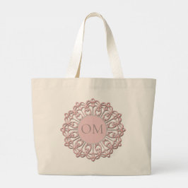 Bolso De Tela Gigante Elegante Rubor Pink Mandala OM