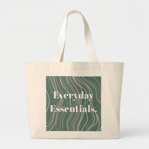 Bolso De Tela Gigante 'Elementos Esenciales Diarios' Minimalista Moderno