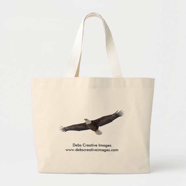Bolso De Tela Gigante Elevación de Eagle calvo (Frente)