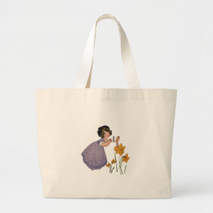 Bolso De Tela Gigante Elfo de Jardín Narciso Tierra de Hadas Primavera P