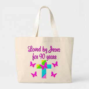BOLSO DE TELA GIGANTE ELOGIO A DIOS 90 CUMPLEAÑOS