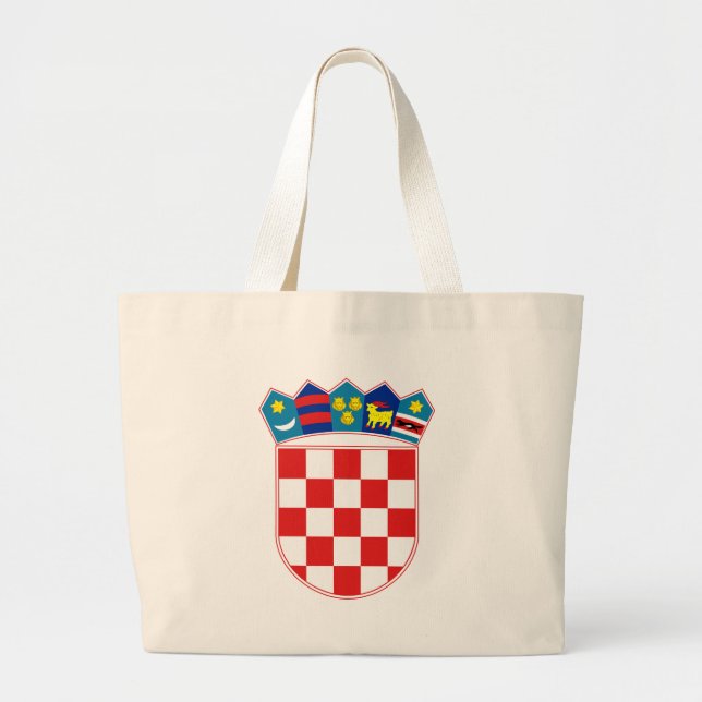 Bolso De Tela Gigante emblema de croacia (Frente)