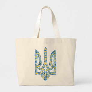 Bolso De Tela Gigante Emblema nacional ucraniano trident tryzub