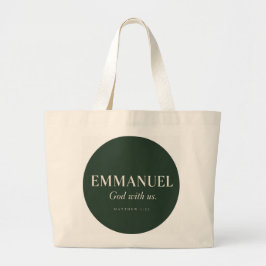 Bolso De Tela Gigante EMMANUEL | Mateo 1:23 | Navidad 