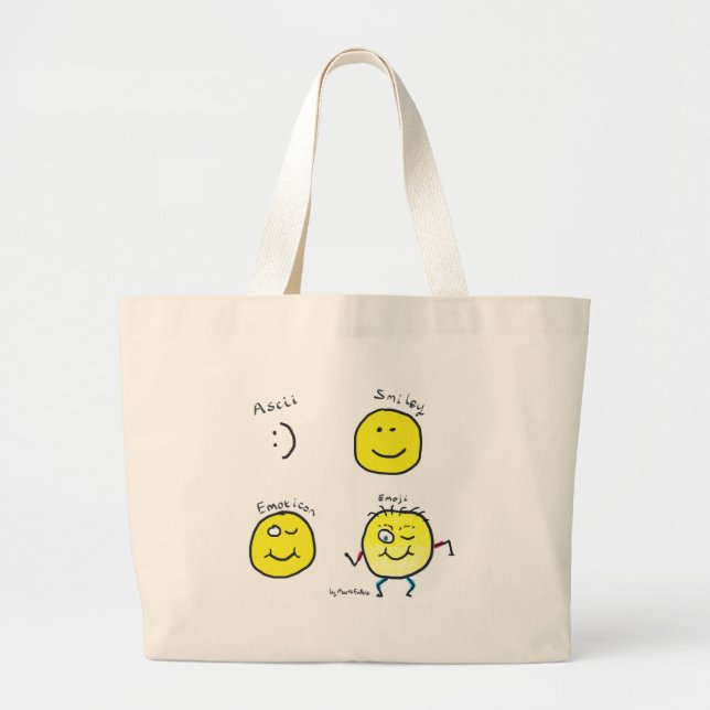 Bolso De Tela Gigante Emoji (Frente)