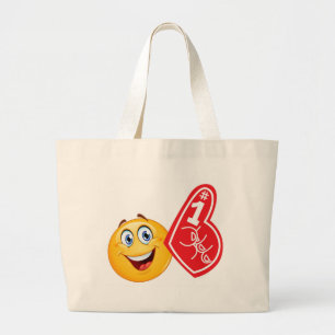 Bolso De Tela Gigante emoji de aficionados al deporte