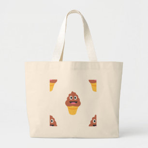 Bolso De Tela Gigante emoji de caca de helado