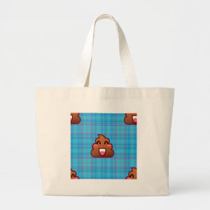 Bolso De Tela Gigante emoji de caca de plaid