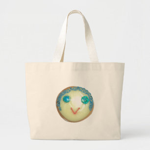 Bolso De Tela Gigante Emoji de pelo azul Arte Imprimir/Gráfico