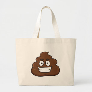 Bolso De Tela Gigante emoji de poop divertida