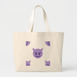 Bolso De Tela Gigante emoji del diablo