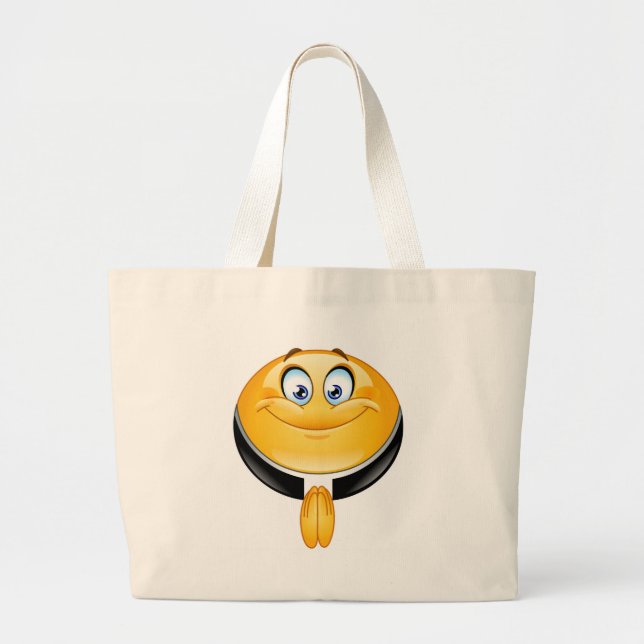 Bolso De Tela Gigante emoji del sacerdote (Frente)
